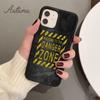 Funny Caution Tape Danger Phone Case for iPhone 11 12 13 14 Pro Max Mini XR XS SE 2020 6S 7 8 Plus Samsung Galaxy S21 S22 Cover