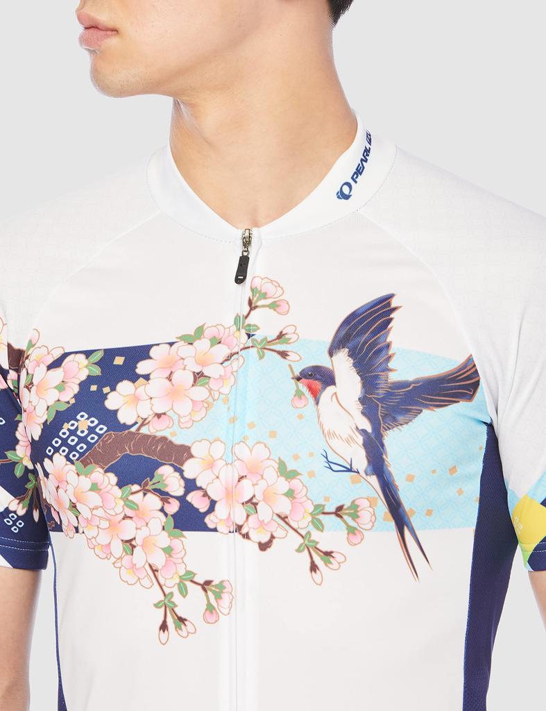 Pearl Izumi XS Cherry Blossom and Swallow Print Jersey Men's Shirt, S621-B,