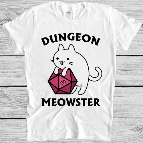 Dungeon Meowster Драконы Монстр DnD Думаю, я умру RPG Подарочная футболка M2584 S