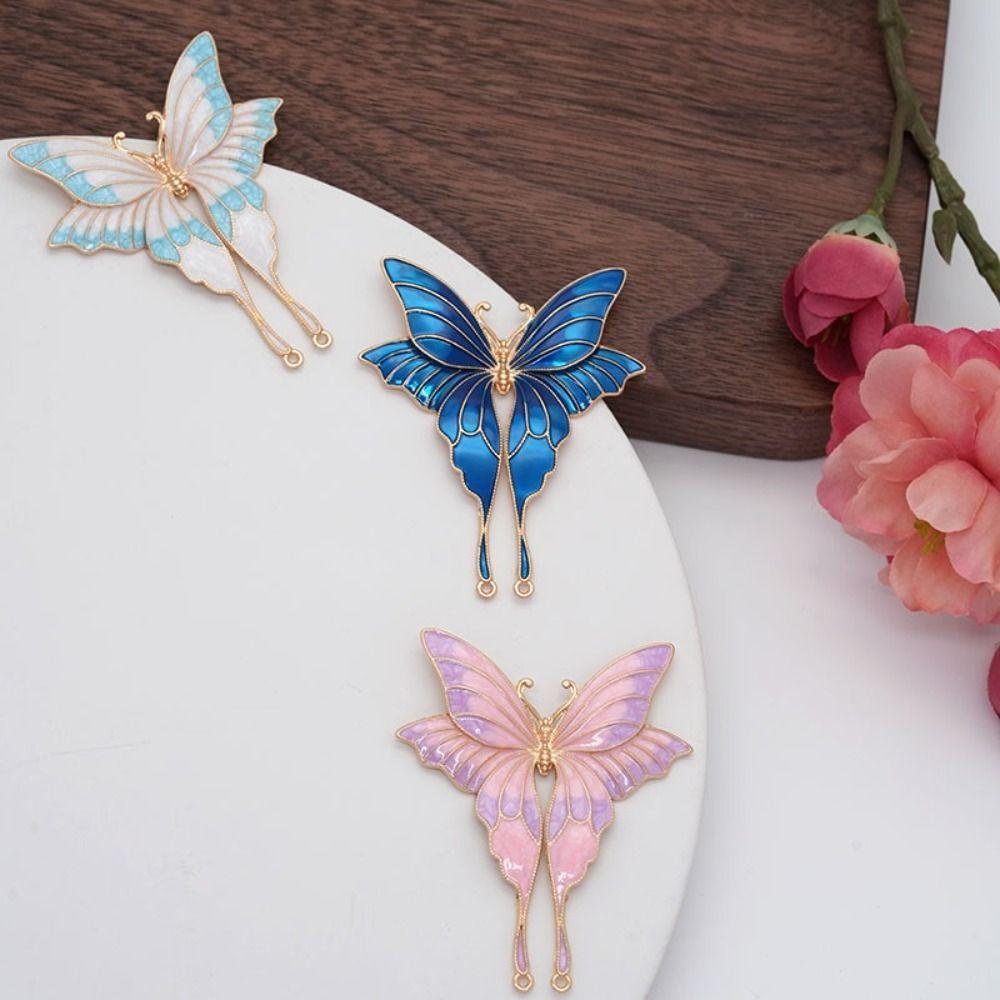 Alloy Material Butterfly Clothing Accessories Butterfly DIY Pendants Handmade Accessories