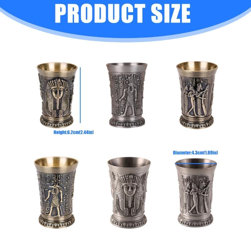 Cocktail Cup Wine Cup Retro Theme Metal Texture Offering Insulation Small Capacity Suitable for Beverages Water