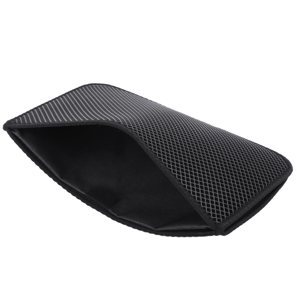 EVA Double Layer Cat Litter Trapping Mat AntiSlip Soft Litter Catcher Scatter Control Pad(Black L)