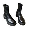 Small Height-increasing Short Boots Women's Thick-soled Waterproof Table Martin Boots Rear Zipper High-heeled Boots