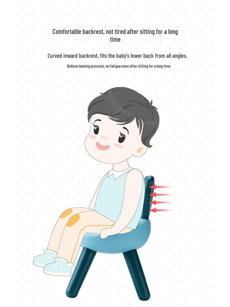 Children's Cute Squeaky Stool with Backrest - Ideal for Dining, Play, and Kindergarten