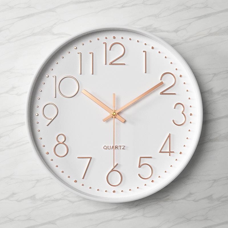 Clocks Living Room Silent Wall Clock Simple Fashion Clock Wall Hanging Home Three-dimensional Digital 40CM