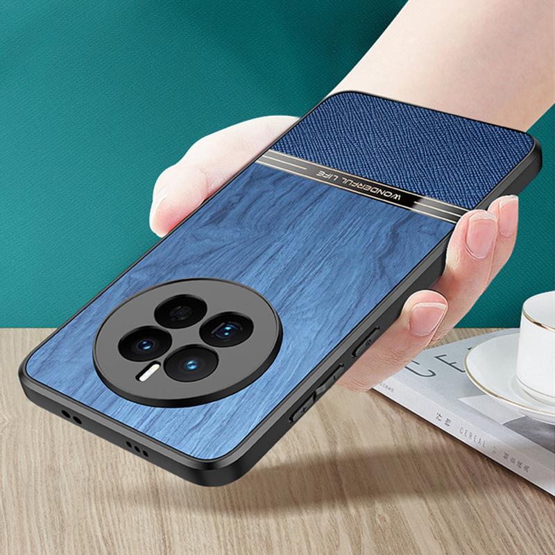 Custodia per telefono con texture ad albero simulata per Huawei Mate 60 Pro, protezione per obiettivo della fotocamera per HUAWEI Mate 50 30 40 60 Pro Plus, morbida custodia in silicone