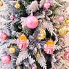 72-Piece Christmas Tree Decorations Set: Houses, Gift Boxes, Snowmen, Sleigh, and Painted Plastic Ornaments