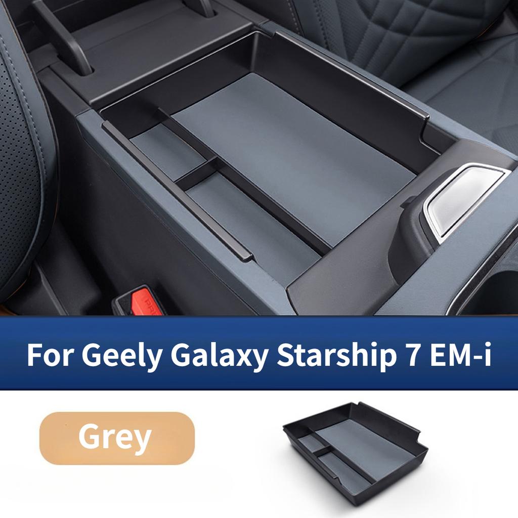 For Geely Galaxy Starship 7 EM-i Car Armrest Compartment Storage Box Central Control Lower Organizer Tray Interior Accessories