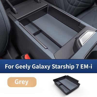 For Geely Galaxy Starship 7 EM-i Car Armrest Compartment Storage Box Central Control Lower Organizer Tray Interior Accessories