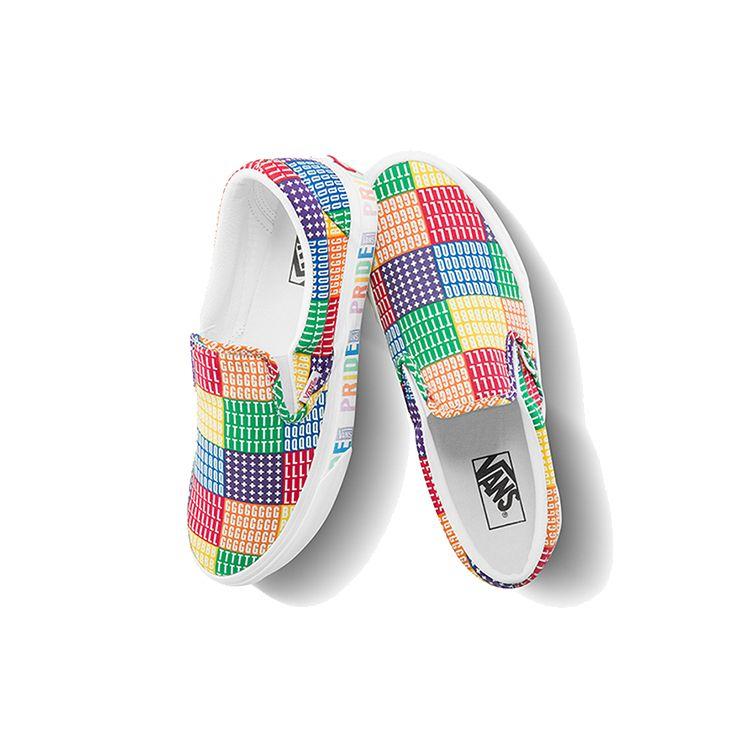 Vans Classic Slip-On Pride Unisex Sneakers Multi-Color Multi True-White VN0A33TB3WJ