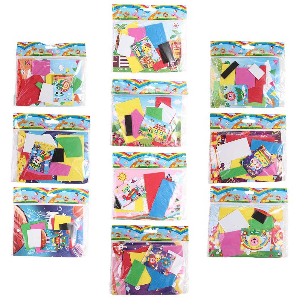 10PCS Handmade DIY EVA Foam Sticker Toy Cartoon Animal  Early Learning   Toys for Children