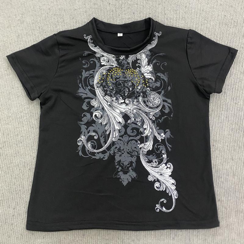 European and American Y2K dark personality printed fashionable retro temperament T-shirt