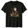 Lunar Mushroom Nature Graphic TShirt Full Moon Fungi Tee
