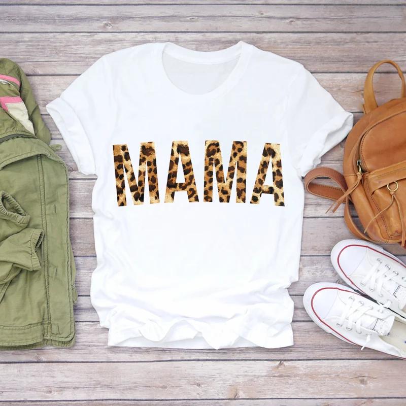 Mama Girl Graphic Print Women T Shirt Casual Harajuku Y2K Tops Tee Crewneck Short Sleeve Lady Clothes