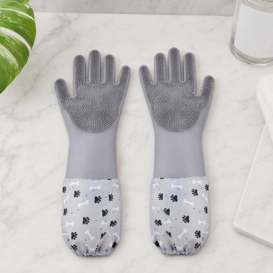 Pet Bathing Gloves, Silicone Hair Removal and Massage Gloves, High-Density Teeth Cleaning Gloves, Pet Grooming Gloves for Cats and Dogs