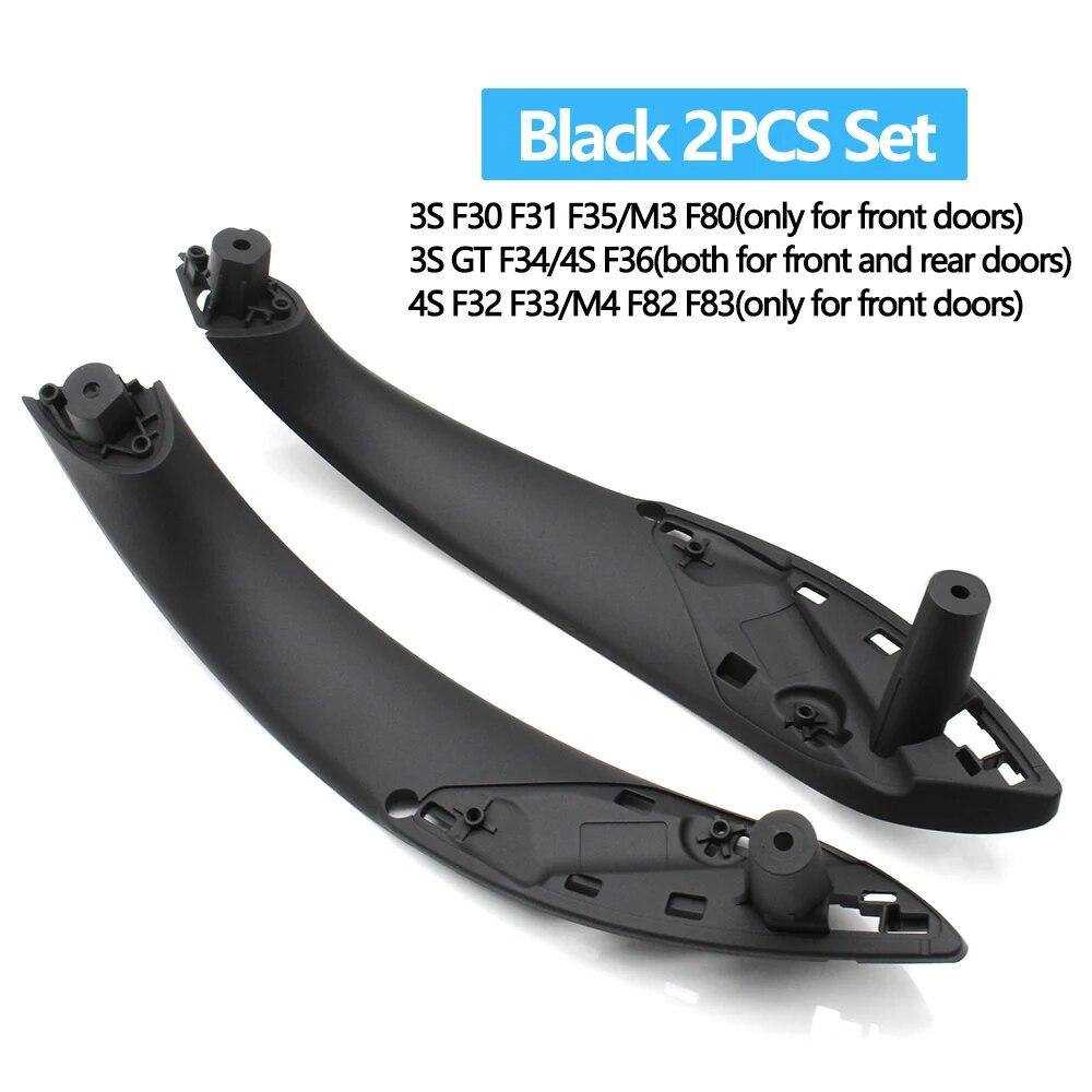 

Накладка на внутреннюю ручку двери автомобиля для BMW 3 4 серии M3 M4 F30 F31 F32 F33 F34 F35 F36 F80 F82 F83 316d 318d 320d 325d Black Front 2pcs
