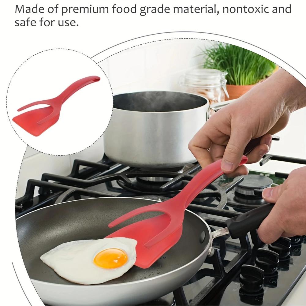 Schaufelclip Silikongriff Klappzange Ei Steak Pfannkuchenwender Kochwerkzeug Küchenzubehör
