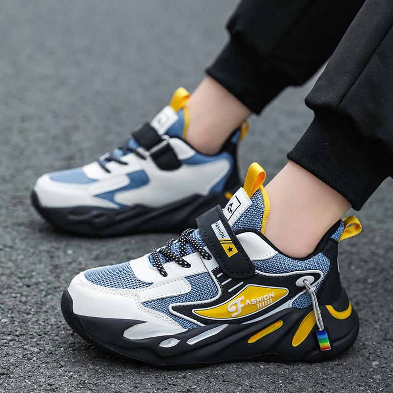 Breathable Non-slip Thick-soled Primary School Students Casual Running Sports Shoes Medium and Large Children's Shoes Boys 23 Years Autumn and Winter