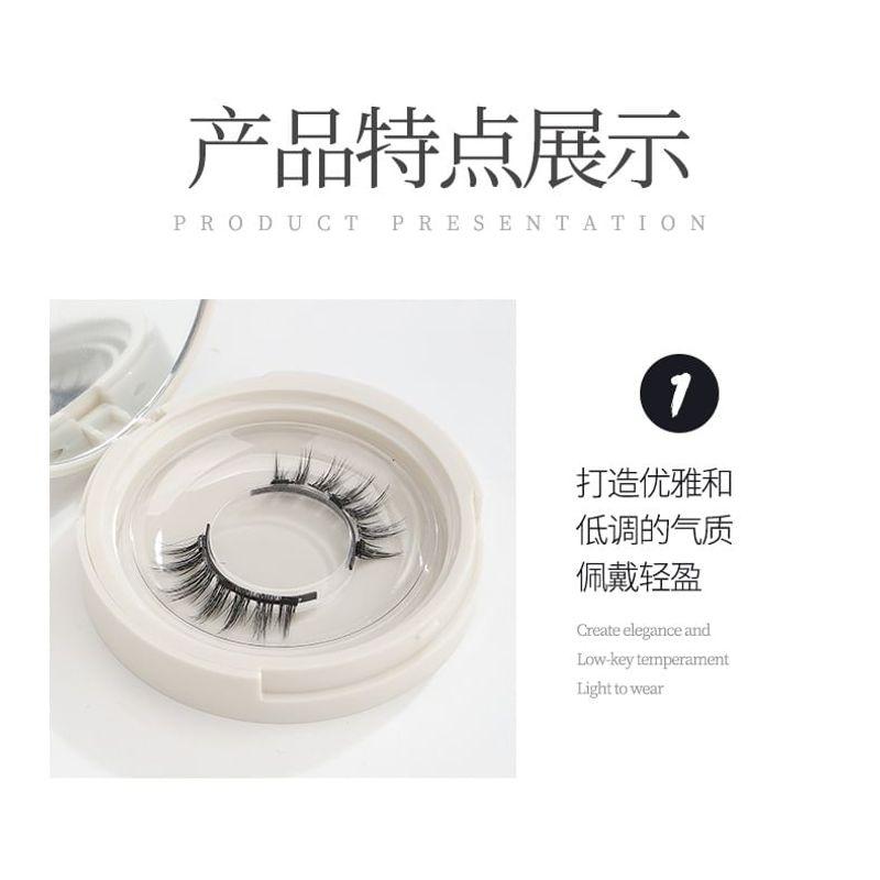 Miumi - Natural Wispy Magnetic False Eyelashes / Applicator / Set