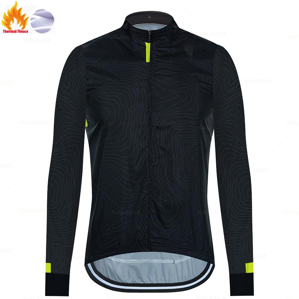 Raudax Warm Cycling Jackets 2026 Winter Thermal Fleece Cycling Clothing Men Long Sleeve Jersey Suit Outdoor Riding Bike Clothes