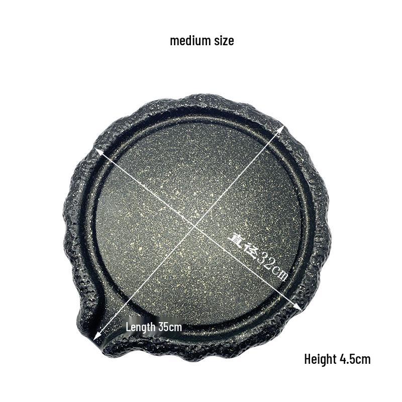 Korean Cast Iron Non-Stick Grilling Pan for BBQ and Portable Gas Stoves