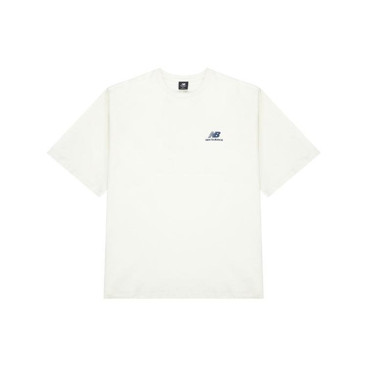 New Balance Boston Tee Asia Sizing White Blue Men s AMT22391-IV XL