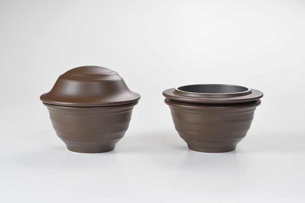 Toceram Imomaru Small Potato Made in Diameter x 12cm Height x Dark Dish, Heat-Resistant Ceramic, Microwave-Safe, Japan, 13.6cm 6.5cm Depth, Approx.