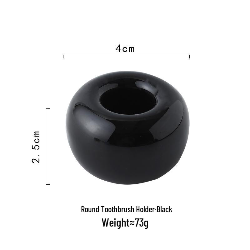 Ceramic Macaron Toothbrush Holder - Fashionable Dental Tool Stand for Couples
