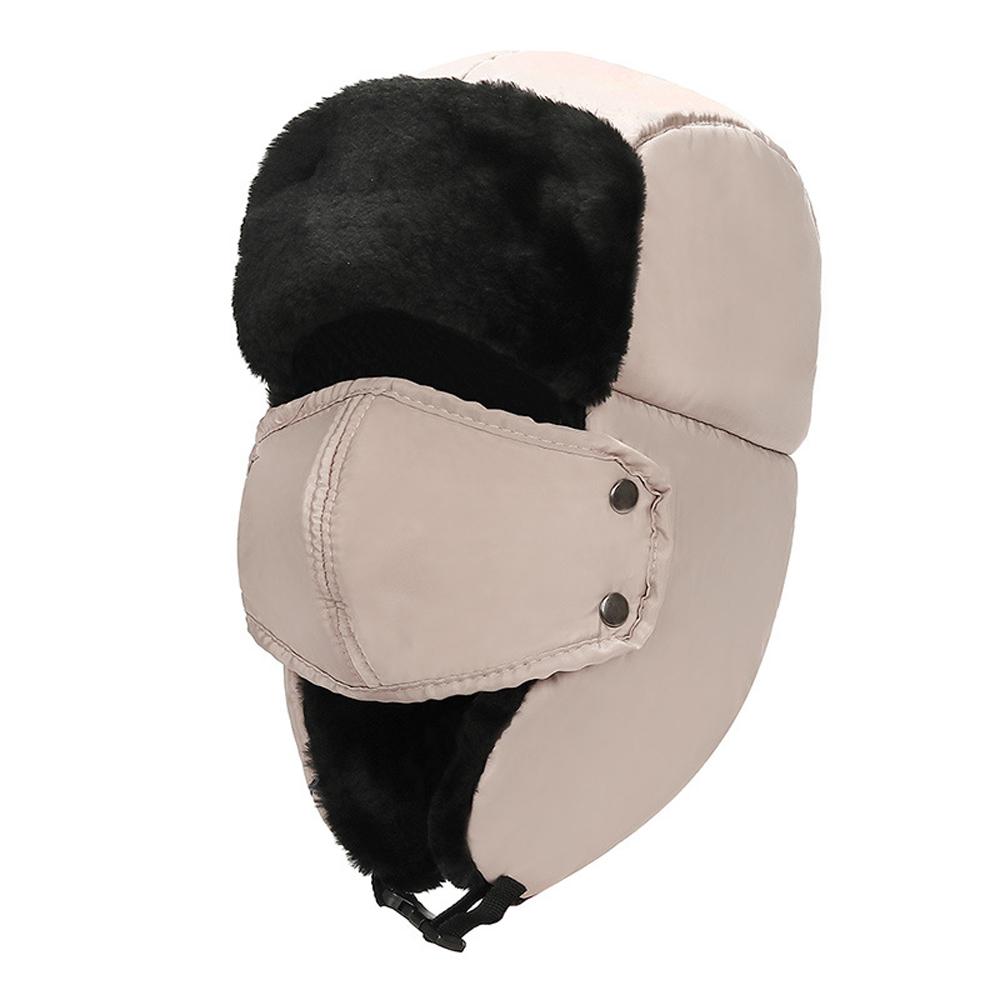 Unisex Winter Earflap Warm Russian Face Mask Ski Cap Outdoor Aviator Trapper Hat