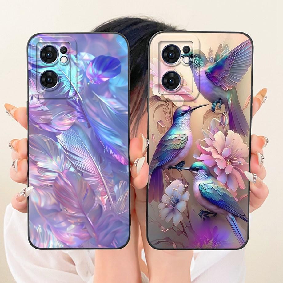 New Fashion Painting Phone Case For Oppo Find X5 Lite FindX5 X5 Pro Funda Soft Matte Silicone Bow Pattern Cartoon Cat Covers