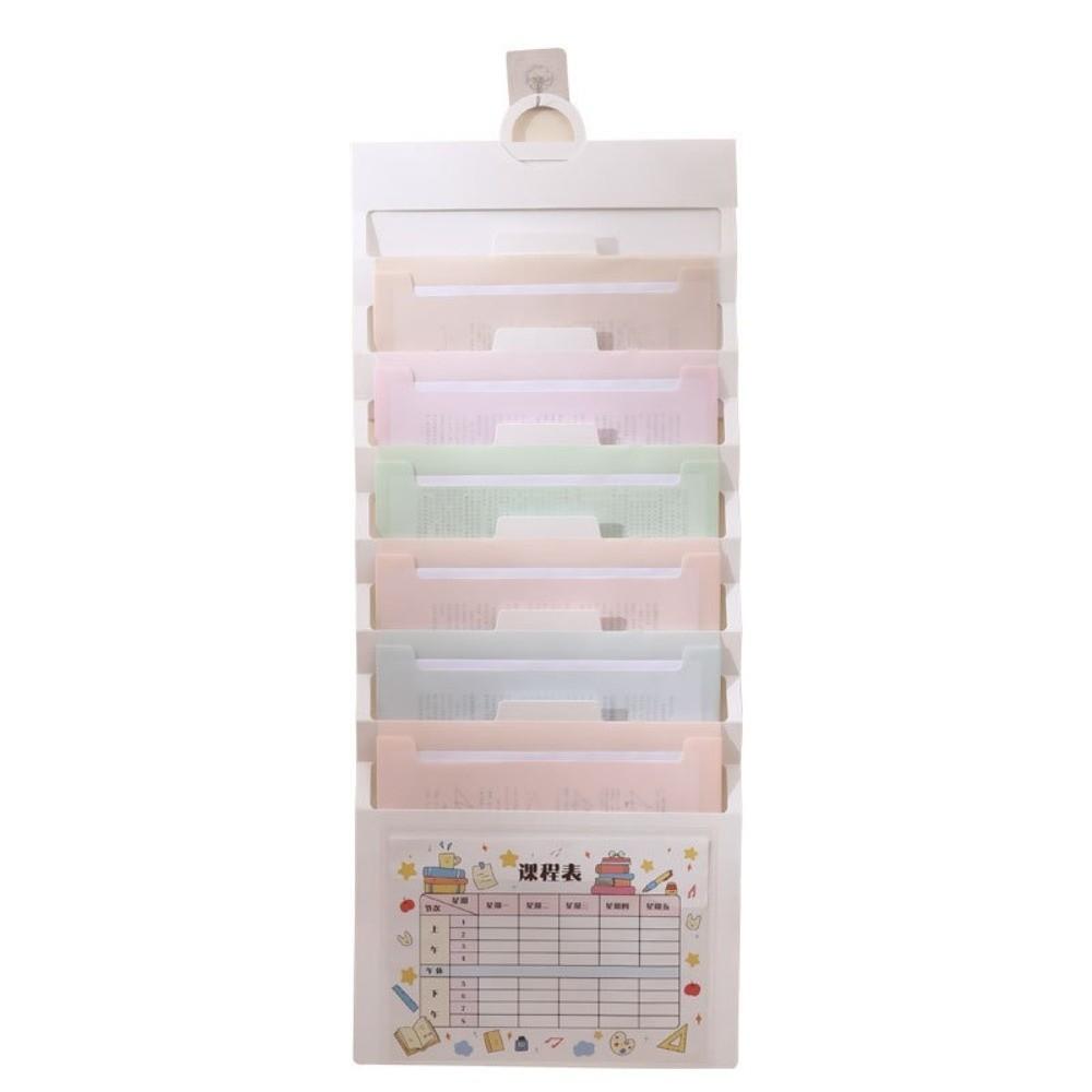 6 Pockets Hanging File Folders Large Capacity Expandable Accordian Pockets File Storage Bag  Home