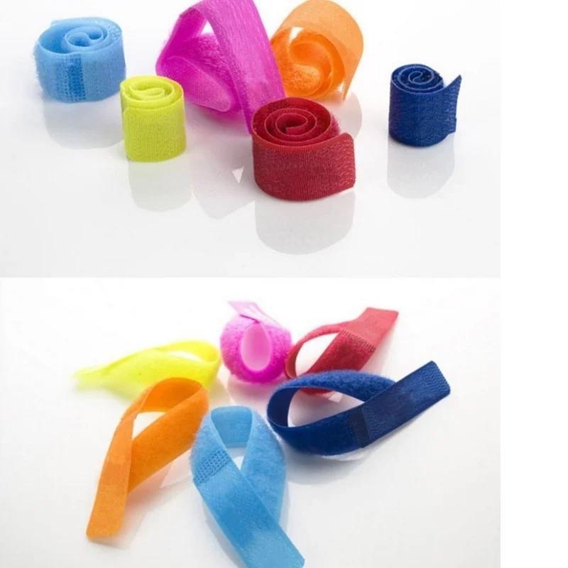5Pcs Reusable Holder Winder Colorful Ribbons Wrap Cable Ties