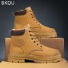 Botas Originales para Hombre Zapatos Británicos de Caña Alta Transpirables Tendencia de Moda Cómodos Capa Superior Cuero Vacuno Primavera y Verano Nuevo