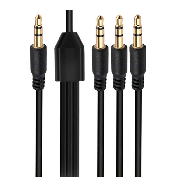 Convenient 3.5mm Audio Splitter Cable Male Male Extension for Speaker Projector