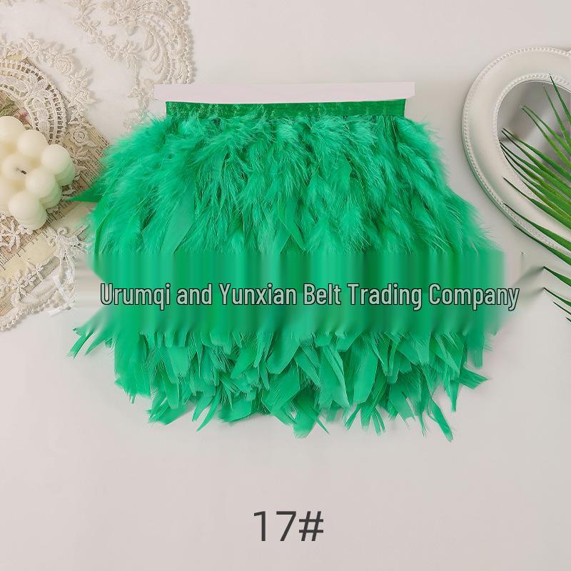 10-15CM Turkey Feather Trim for Clothing, DIY, and Jewelry Decor