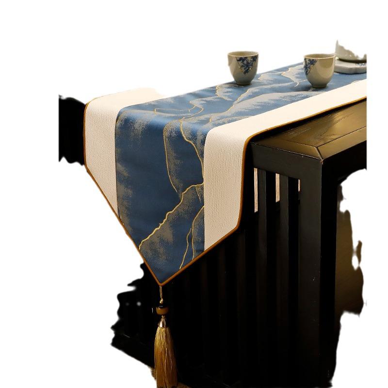 Modern Zen Chinese Tea Table Runner - Long Strip Dining Tablecloth