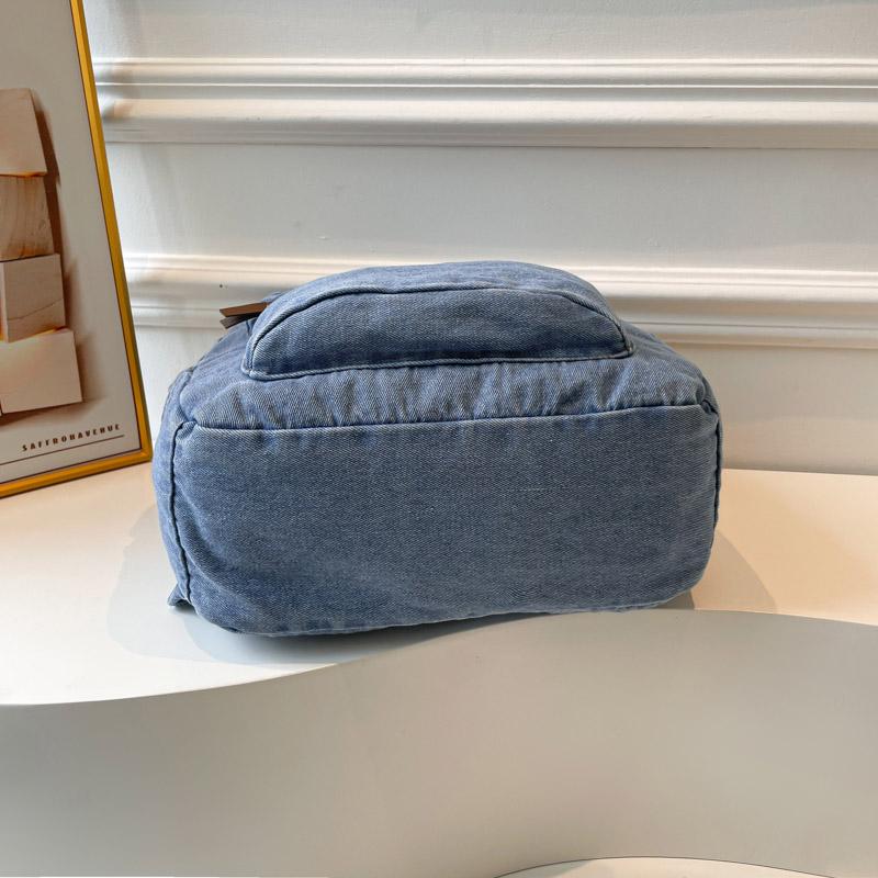 Denim Ryggsäck Dam Ryggsäck med stor kapacitet Student Skolväska