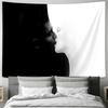 Black and White Romantic Kiss Couple Art Wall Tapestry Machine Washable All Season Decor Print Home Enhance Spatial Aesthetics