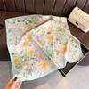 European American 70cm Small Square Imitation Silk Scarf - Printed Versatile Headscarf/Neck Protector