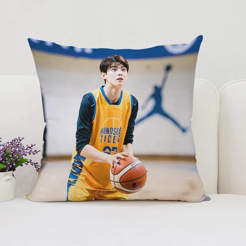 Decorative Pillow Cover 45x45 Cushions Covers C-Cha Eun Woo Fan Gifts Bed Pillowcases Cushion Cover 50x50 Home Decoration Cases