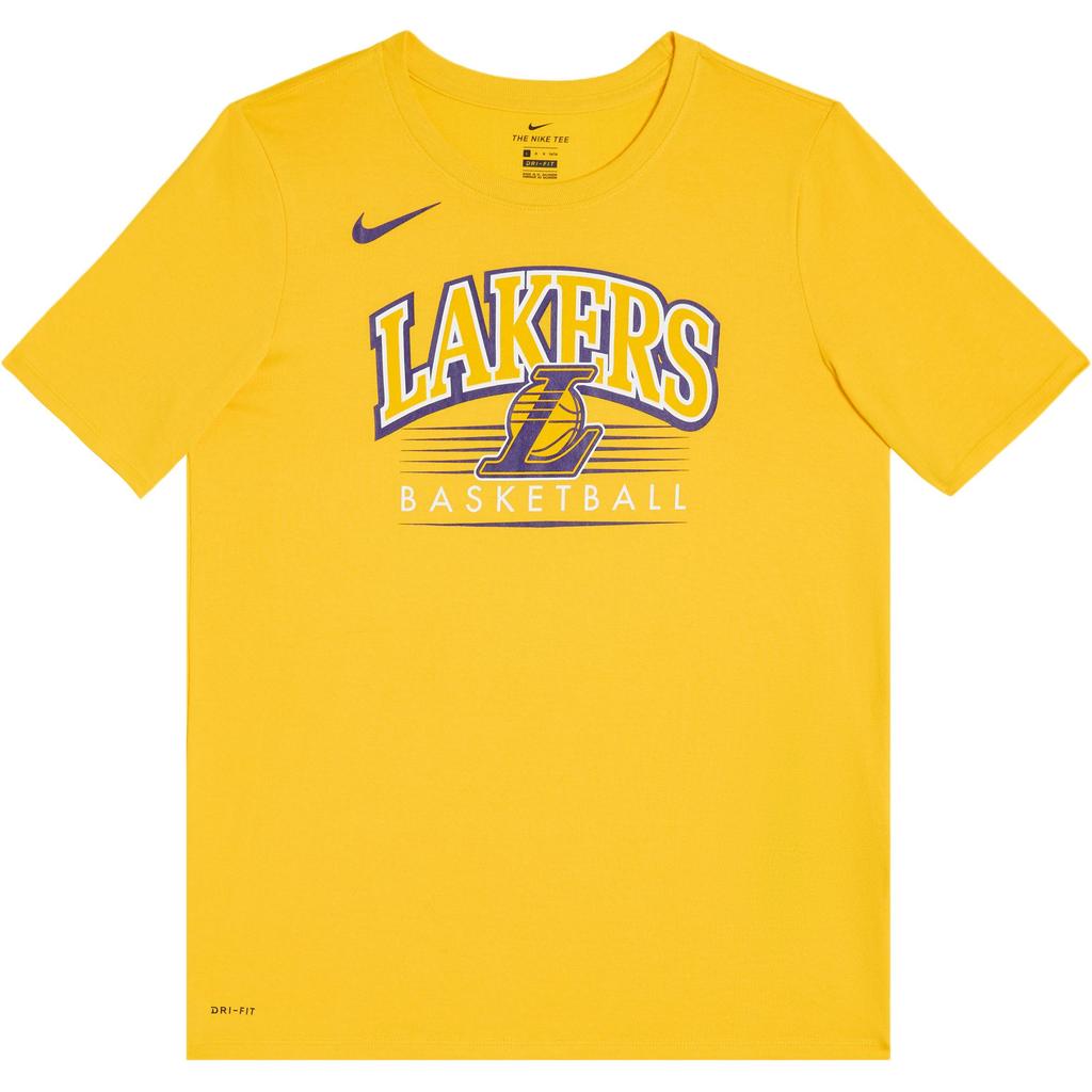 Nike NBA Collaboration Los Angeles Lakers Dri-Fit T-Shirt SS25 Casual Crew Neck Short Sleeve Kids Tops Yellow 3Z2B7BAYX-LAK