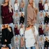 Stylish Women One Shoulder Knitted Sweater Blouse With Long Sleeves And Soft Material