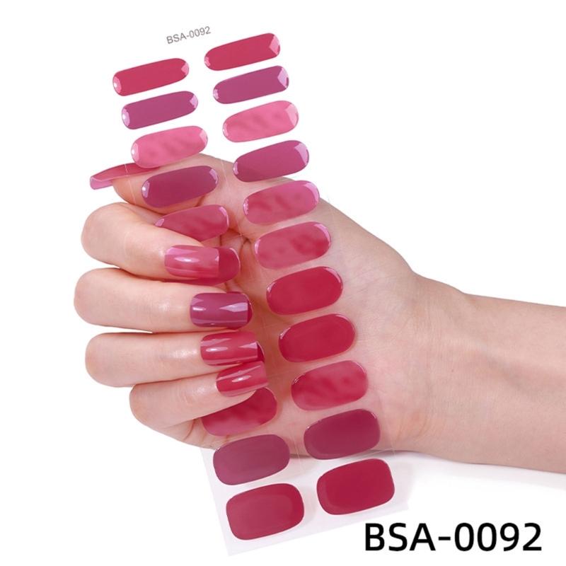 Wearable Gels Nails Wraps Cured Gels Nails Stickers French Styles Gels Nails Strips Nails Art Decortions for Party
