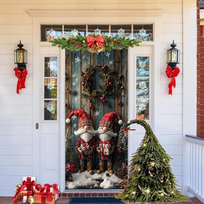 Festive Christmas Door Curtain & Photo Backdrop