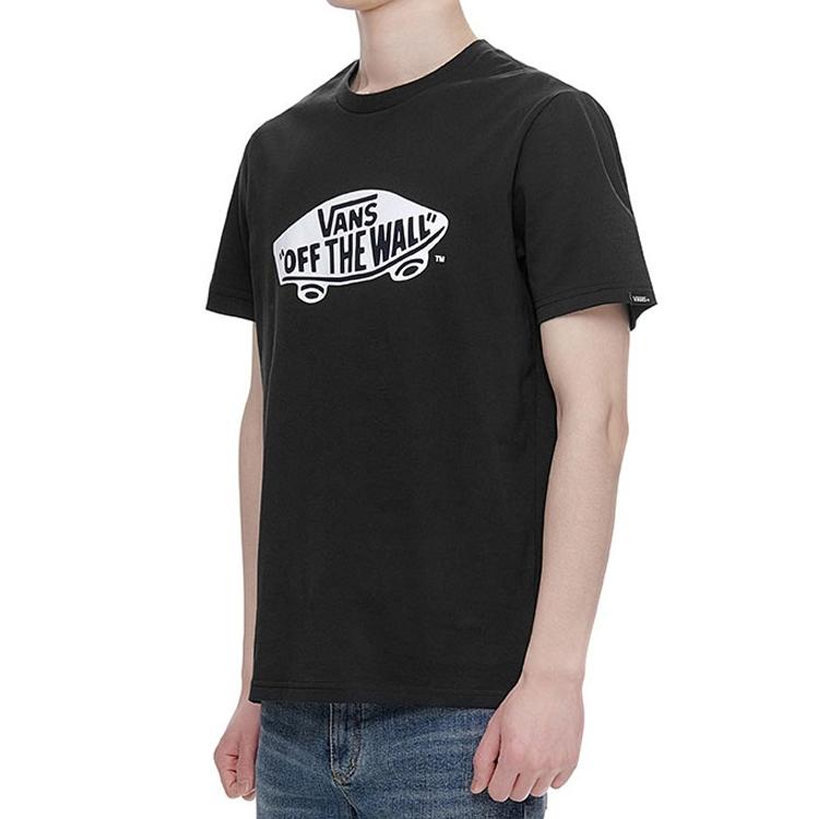 Vans Classic Print Short Sleeve T-shirt Unisex Tops Black VN0A4MM7BLK