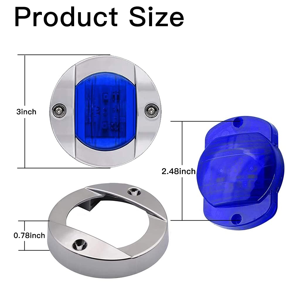 8/4PCS 12V Boat Marine Lights Navigation Waterproof Marker Lamp  For Truck RV Yacht Transom Anchor Stern 6LED Stern Light