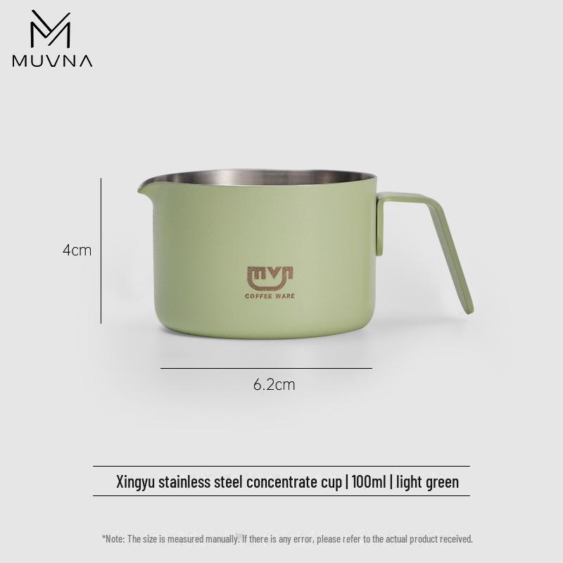 MUVNA Murwina Italian Xingyu Stainless Steel Espresso Cup, 100ml with Scale.
