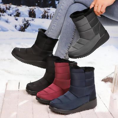 Fashion Women Snow Boots 2025New High-top Cotton Shoes Winter Fur Warm Ankle Boots for Women Outdoor Non Slip Platform Boots Botas Mujer