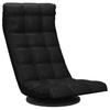 Floor Chair Swivel Black Fabric