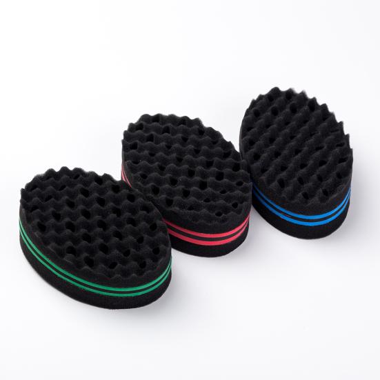 Oval Shape Double Sides Magic Curl Coil Brush Natural Afro Hair Sponge Twist Tool